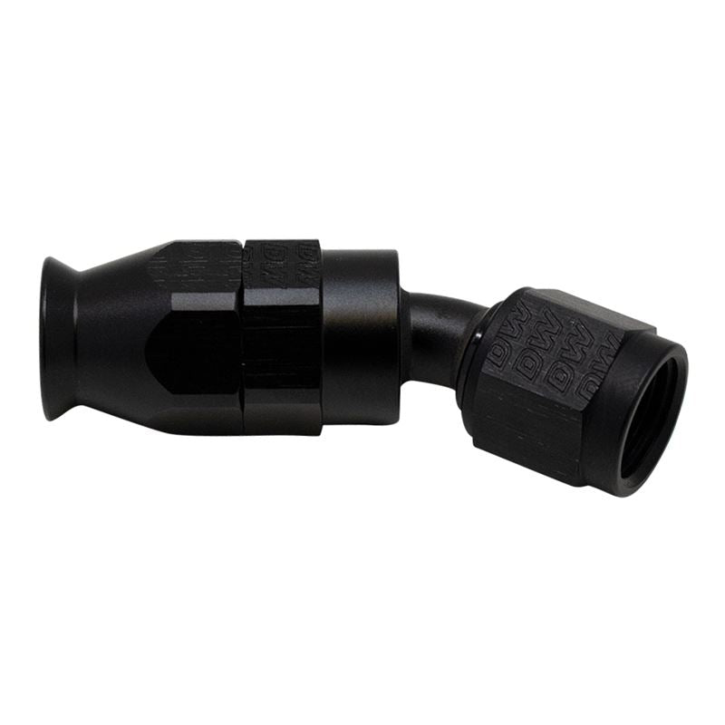 DeatschWerks 6 AN Female Flare Swivel 30-Degree Hose End PTFE - Anodized Matte Black(6-02-0870-B)