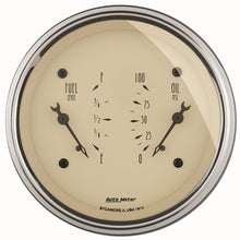 Load image into Gallery viewer, AutoMeter Antique Beige Oil/Fuel Dual Gauge (1813)