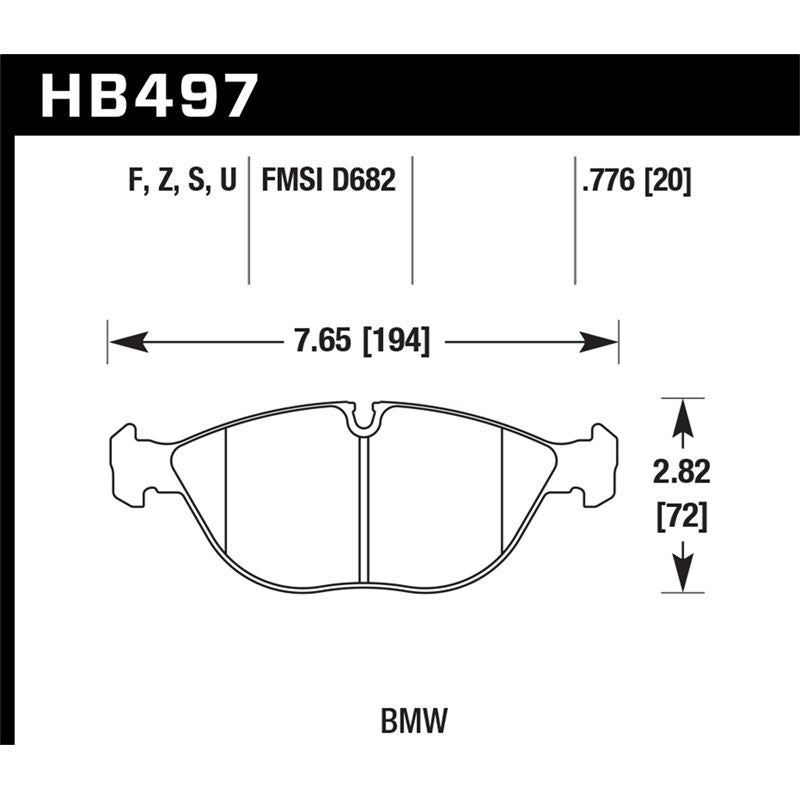 Hawk Performance Performance Ceramic Brake Pads (HB497Z.776)