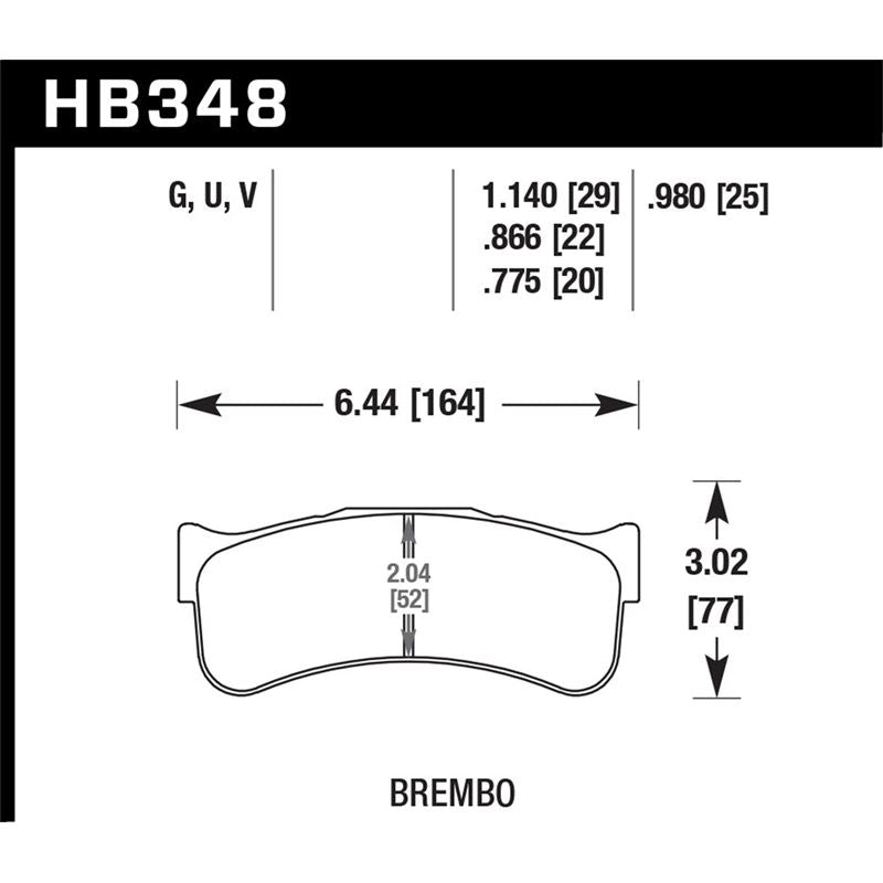 Hawk Performance DTC-70 Disc Brake Pad (HB348U.980)