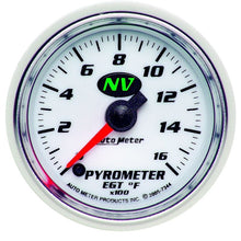 Load image into Gallery viewer, AutoMeter Pyrometer NV 52.4mm 0-1600 Deg F Advanced Digital Stepper Motor Pyrometer Gauge (7344)