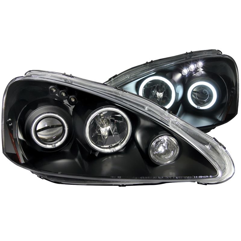 ANZO USA 2005-2006 Acura Rsx Projector Headlights w/ Halo Black (121197)