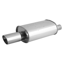 Load image into Gallery viewer, APEXi® WS2 304 SS Oval Gray Exhaust Muffler Oval Dual Wall Rolled Angle Cut Tip (156-A011)