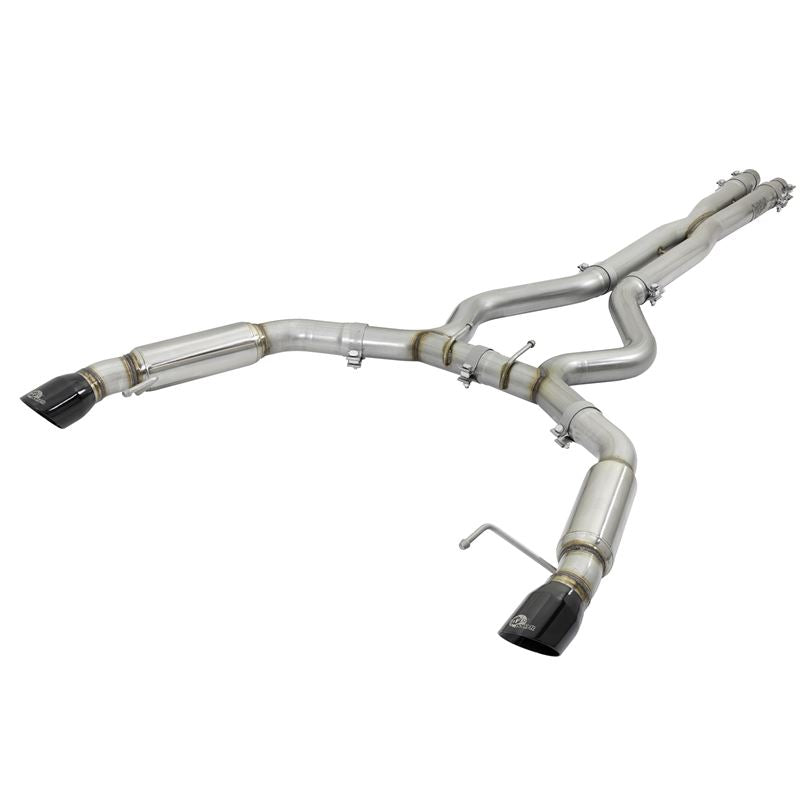 aFe MACH Force-Xp 304 Stainless Steel Cat-Back Exhaust System w/ Muffler Black Tip (49-33088-B)