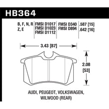 Load image into Gallery viewer, Hawk Performance HPS Brake Pads (HB364F.587)