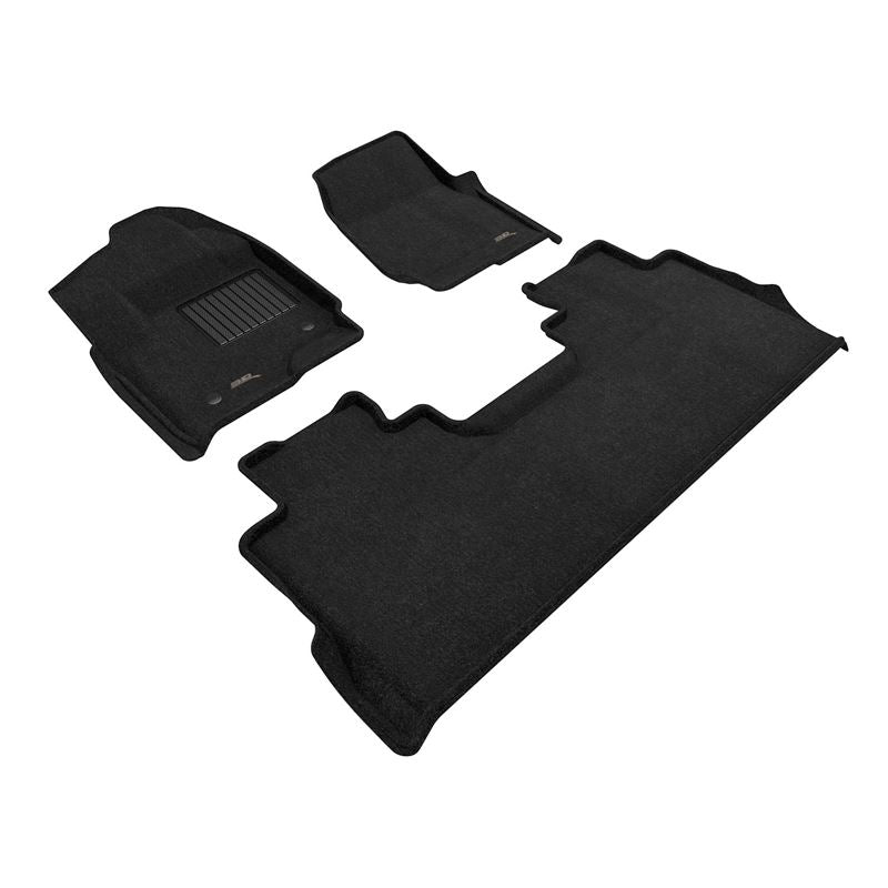 3D Maxpider 17-23 Ford F250 Supercrew With Bench 2nd Row Elegant 1st 2nd Row - Floor Mat Set (Black) (L1FR10704709)