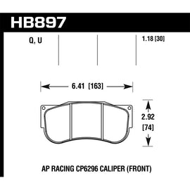 Hawk Performance DTC-70 Disc Brake Pad (HB897U1.18)