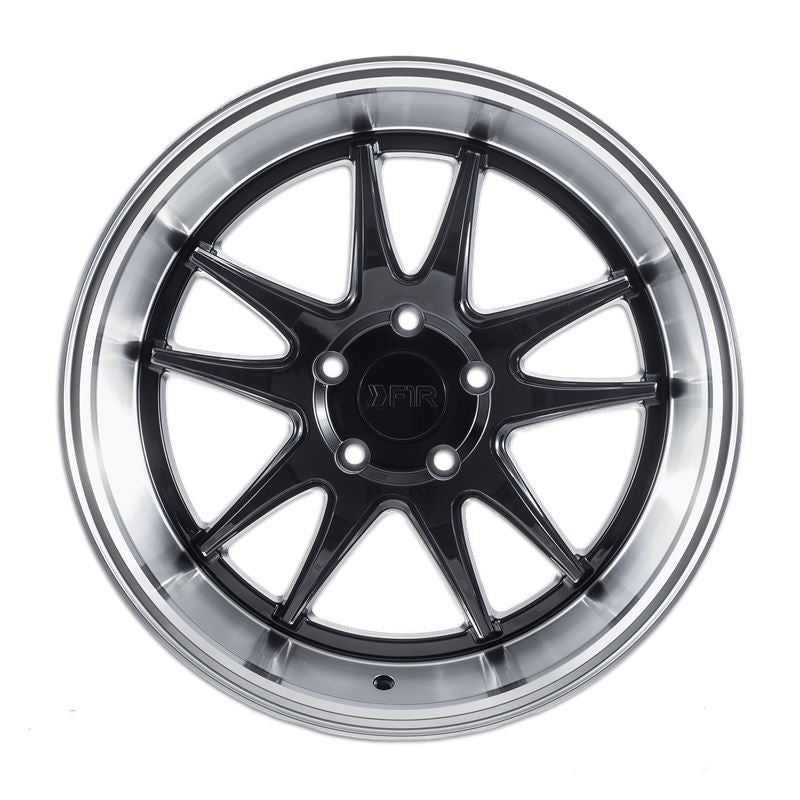 F1R F102 18x8.5 - Gloss Black/ Polish Lip Wheel