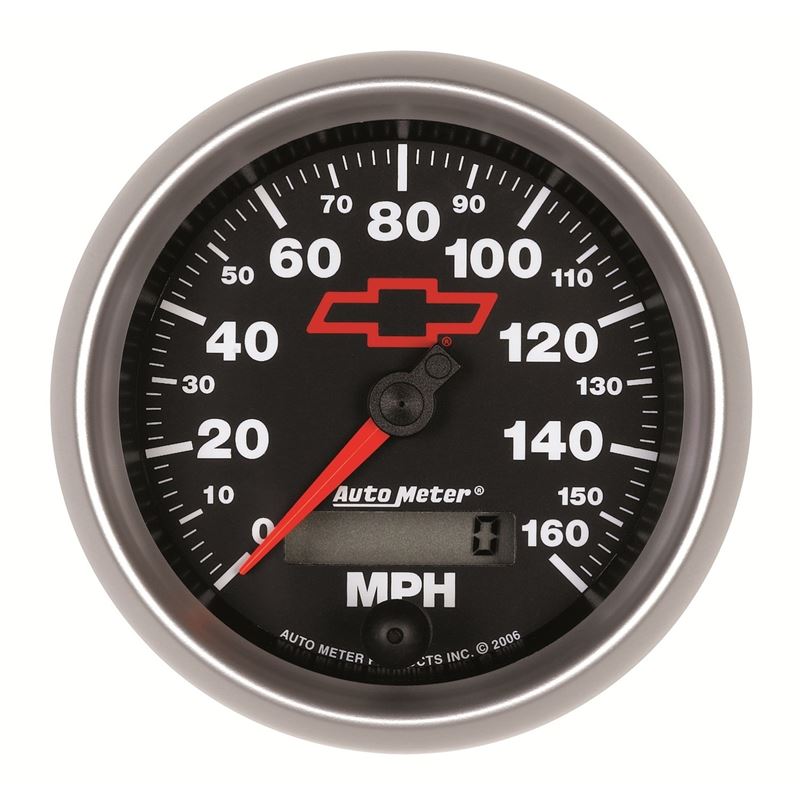 AutoMeter Speedometer 3-3/8in, 0-160 MPH, Elec. Programmable - Bowtie Black (3688-00406)