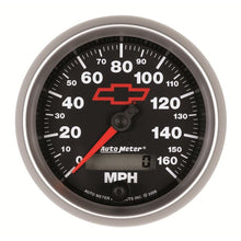 Load image into Gallery viewer, AutoMeter Speedometer 3-3/8in, 0-160 MPH, Elec. Programmable - Bowtie Black (3688-00406)