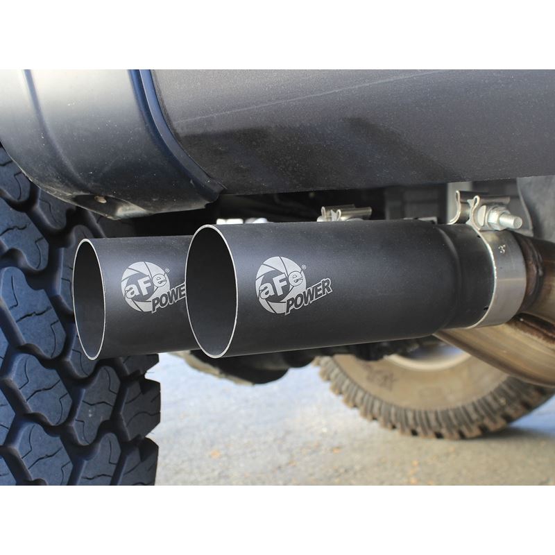 aFe Rebel Series 3 IN to 2-1/2 IN 409 Stainless Steel Cat-Back Exhaust w/ Black Tip (49-43078-B)