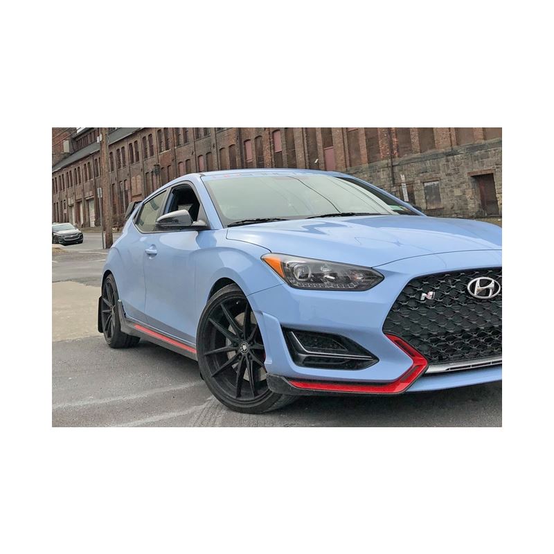 Rally Armor Red Mud Flap/White Logo for 2019-2020 Hyundai Veloster N (MF57-UR-RD/WH)