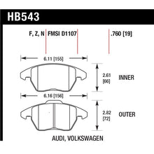 Load image into Gallery viewer, Hawk Performance DTC-60 Brake Pads (HB543G.760)