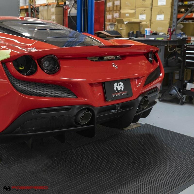 Fabspeed Ferrari F8 Tributo Carbon Fiber Exhaust Tips (20+) (FS.FER.F8.CFT)