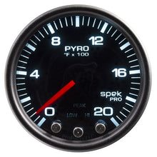 Load image into Gallery viewer, AutoMeter Spek-Pro Gauge Pyro. (Egt) 2 1/16in 2000f Stepper Motor W/Peak and Warn Blk/Smoke/Blk (P31052)