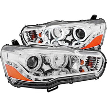 Load image into Gallery viewer, ANZO USA 2008-2015 Mitsubishi Lancer Projector Headlights w/ Halo Chrome (CCFL) (121427)