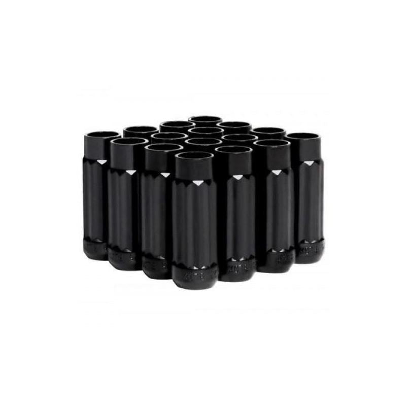 Blox Racing 12-Sided P17 Tuner Lug Nuts 12x1.25 - Black Steel - Set of 16 (BXAC-00144-BK)