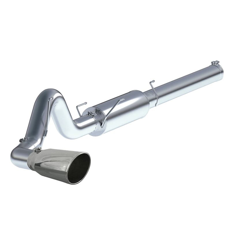 aFe Large Bore-HD 5 IN 409 Stainless Steel Cat-Back Exhaust System w/ Polished Tip (49-42012)