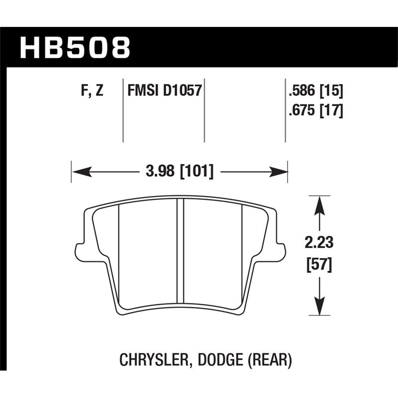 Hawk Performance Performance Ceramic Brake Pads (HB508Z.586)