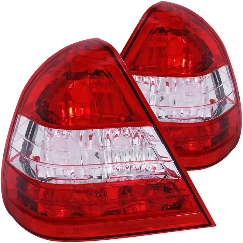 ANZO USA 1994-2000 Mercedes Benz C Class W202 Taillights Red/Clear (221157)