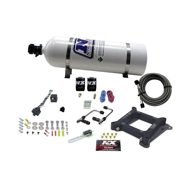 Nitrous Express 4150 Gemini Pro-Power Nitrous Kit (100-500HP) w/15lb Bottle (60540-15)