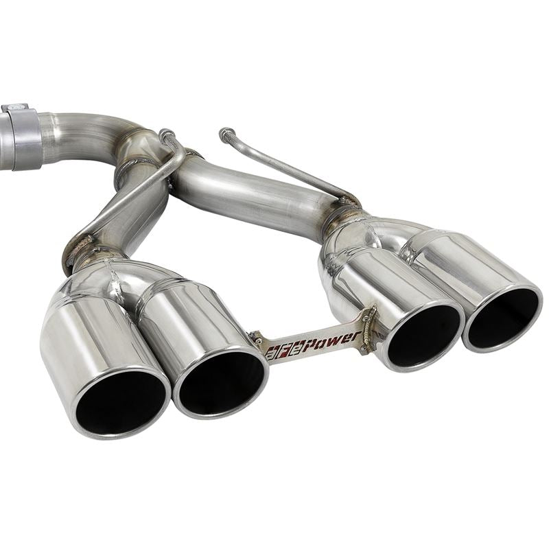 aFe Rebel Series 2-1/2 IN 304 Stainless Steel Cat-Back Exhaust w/ Polished Tip (49-38073-P)