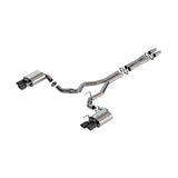 Borla w/ Active Exhaust ATAK Cat-Back Exhaust System - Black Chrome for 2024 Ford Mustang GT 5.0L V8 (140963BC)