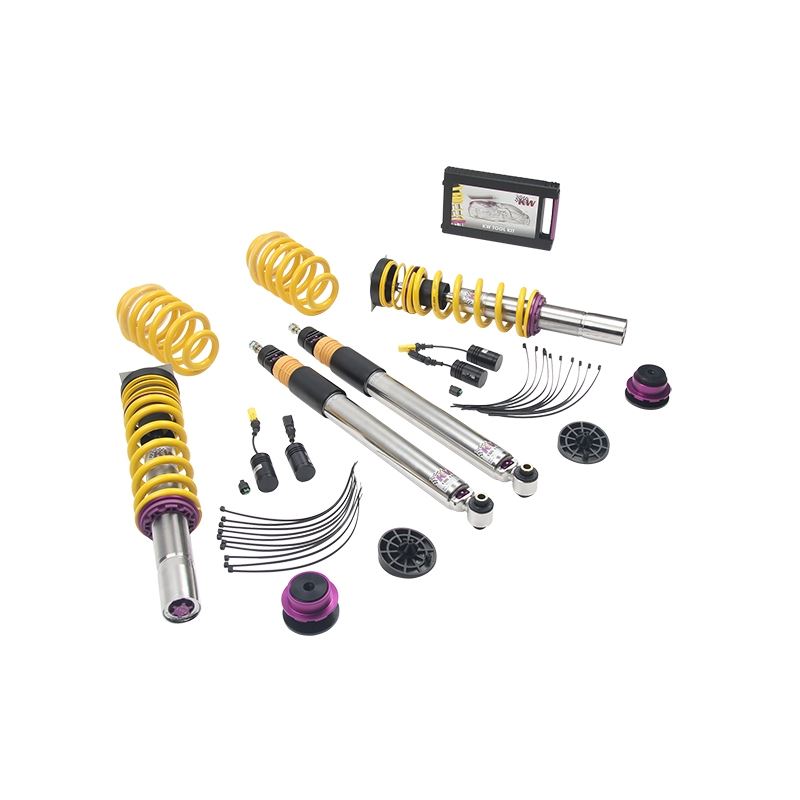 KW Suspension Coilover Kit V3 Bundle for Audi A4 (B9) Sedan 2WD w/ electronic dampers (352100AW)