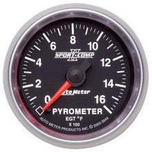 Load image into Gallery viewer, AutoMeter Sport-Comp II Full Sweep Electronic 52mm 0-1600 degree F Pyrometer Gauge (3644)