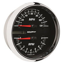 Load image into Gallery viewer, AutoMeter Pro-Cycle Gauge Tach/Speedo 4 1/2in 8K Rpm/120 Mph Black (19466)