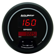 Load image into Gallery viewer, AutoMeter Sport-Comp Black 3 3/8in 160 MPH Digital Speedo Gauge (6388)