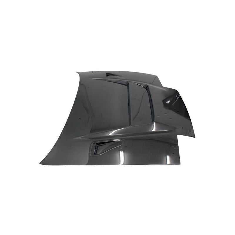 VIS Racing A Spec Style Black Carbon Fiber Hood (89NS2402DASC-010C)