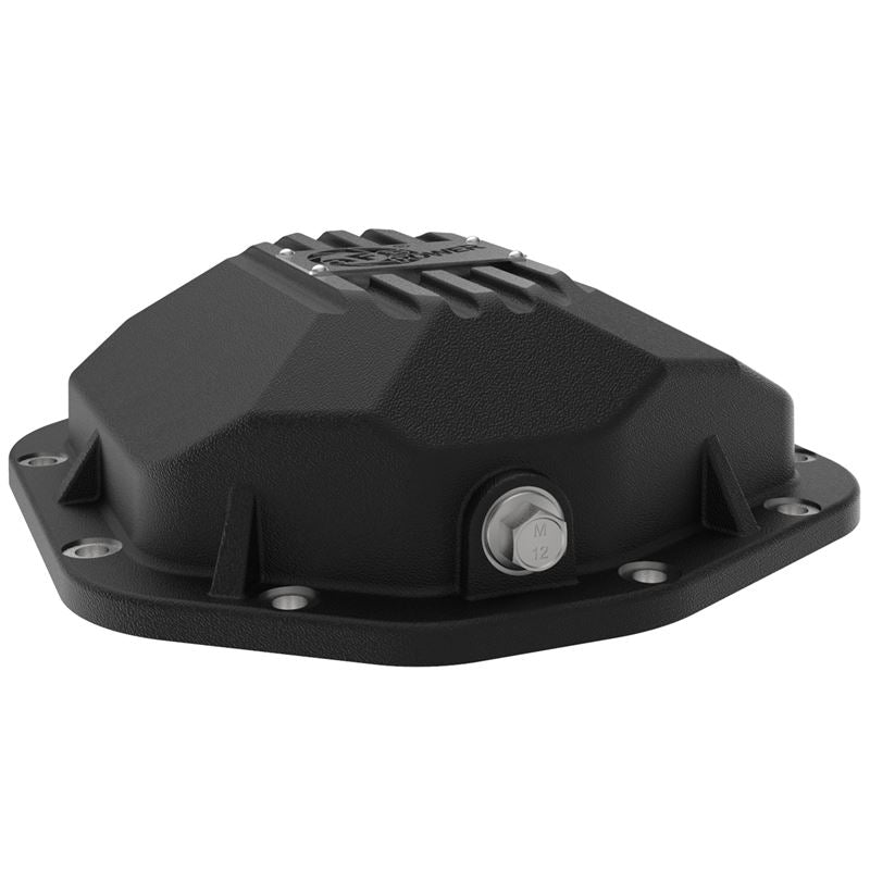 aFe Pro Series Dana 44 Front and Rear Differential Covers Black w/ Machined Fins (46-7111BB)