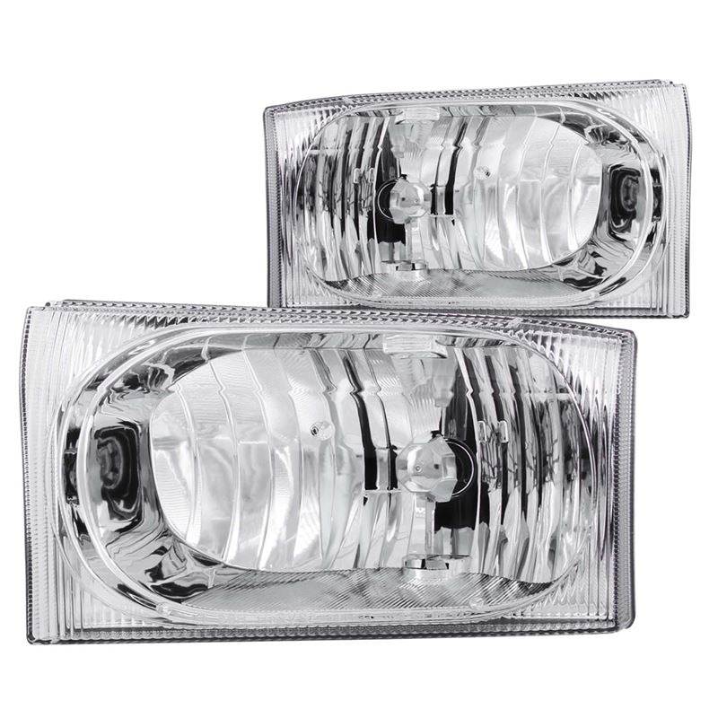 ANZO USA 2000-2004 Ford Excursion Crystal Headlights Chrome 2pc (111023)