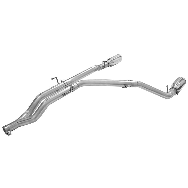 aFe Large Bore-HD 3 IN 409 Stainless Steel DPF-Back Exhaust System w/Polished Tip (49-42044-P)