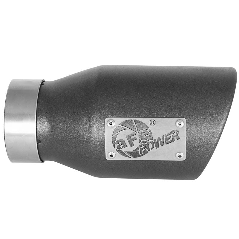 aFe MACH Force-Xp 409 Stainless Steel Clamp-on Exhaust Tip High-Temp Metallic Black (49T30452-B091)