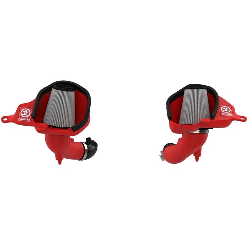 Takeda Stage 2 Red Edition Cold Air Intake System w/ Pro DRY for 16-23 Infiniti Q50 V6 3.0L (tt) (56-10004DR)