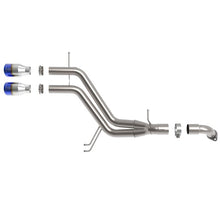 Load image into Gallery viewer, Takeda 3 IN to 2-1/2 IN 304 Stainless Steel Axle-Back Exhaust w/ Blue Flame Tip for 2013-2017 Hyundai Veloster(49-37019-L)