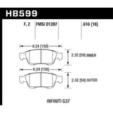 Hawk Performance Performance Ceramic Brake Pads (HB599Z.616)