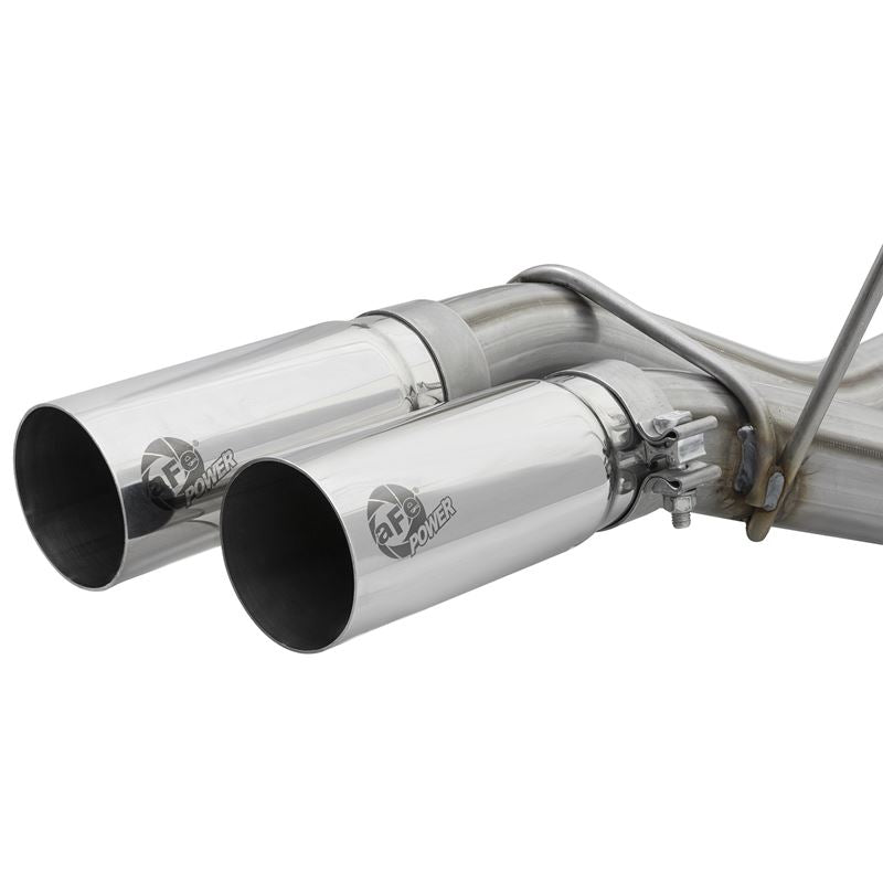 aFe Rebel Series 3 IN 409 Stainless Steel Cat-Back Exhaust System w/Polished Tip (49-43091-P)