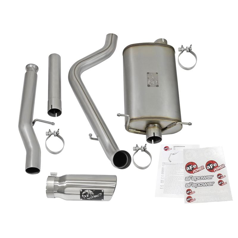 aFe MACH Force-Xp 3 IN 409 Stainless Steel Cat-Back Exhaust System w/Polished Tip (49-44072-P)