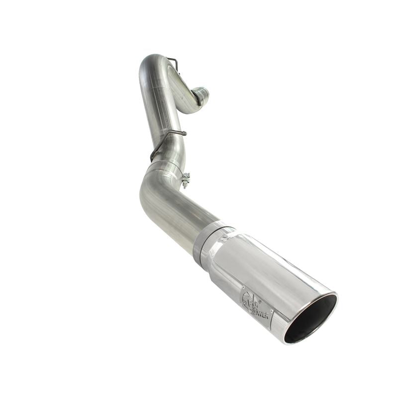 aFe Large Bore-HD 5 IN 409 Stainless Steel DPF-Back Exhaust System w/Polished Tip (49-44041-P)