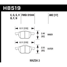 Load image into Gallery viewer, Hawk Performance HPS Brake Pads (HB519F.682)