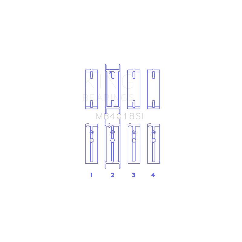 King Engine Bearings Main Bearing Set for 2004-2005 Chevrolet Impala (MB4018SI)