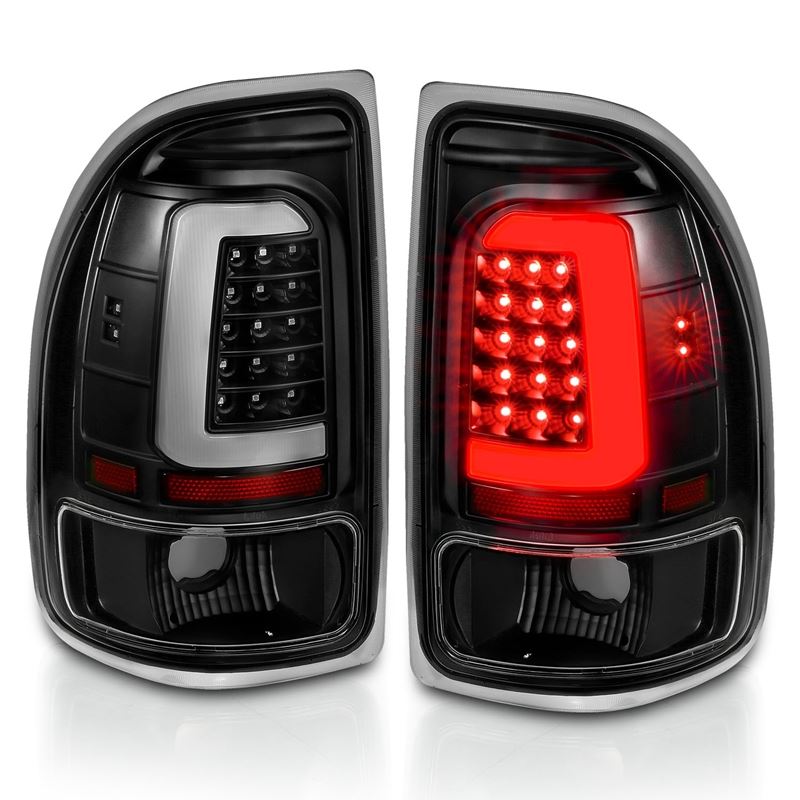 ANZO USA Tail Light Assembly, LED, Clear Lens, Black Housing, Pair, (311347)