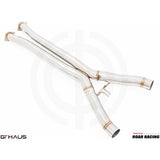 GTHAUS American Roar Super Racing Series Full Cat-Back LSR Mid Resonator Delete Pipes; Stainless Steel (CV0233001)