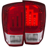 ANZO USA 2016-2017 Toyota Tacoma LED Taillights Red/Clear (311284)