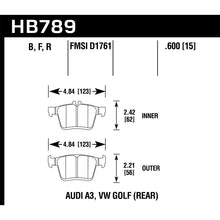 Load image into Gallery viewer, Hawk Performance HPS 5.0 Brake Pads (HB789B.600)