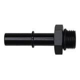 DeatschWerks 6AN ORB Male to 3/8in Male EFI Quick Connect Adapter - Anodized Matte Black(6-02-0122-B)