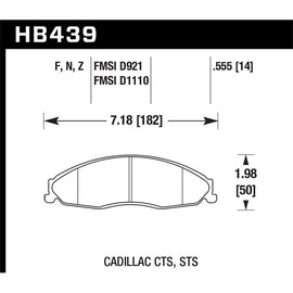 Hawk Performance Performance Ceramic Brake Pads (HB439Z.555)